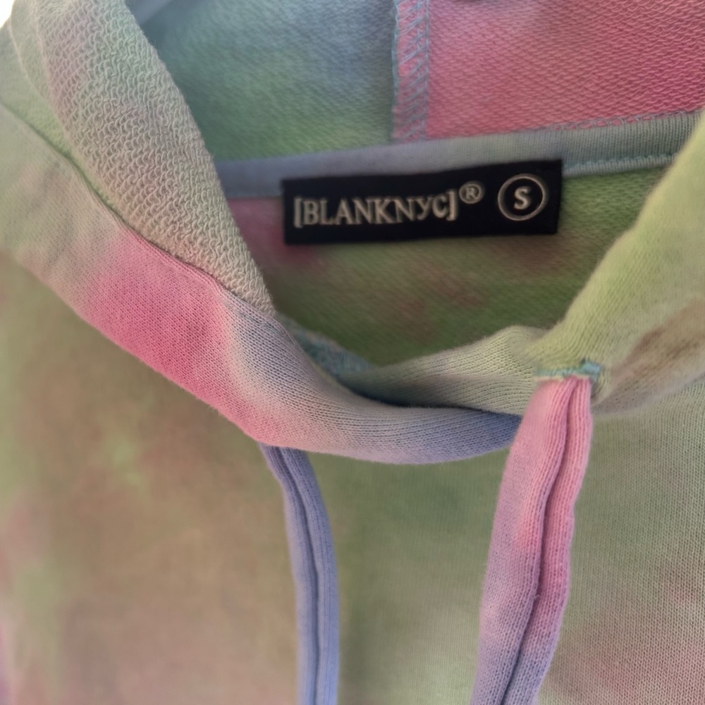 Blank NYC Tie-Dye Hoodie - Pink, Blue, Green - Picture 4 of 4